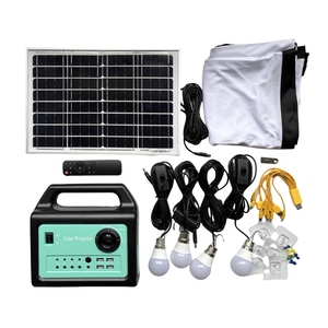 <span class=keywords><strong>Projecteur</strong></span> de télévision satellite extérieur Highfly avec panneau solaire 15W, batterie LiFePO4, 720P, 3-4 heures de projection, portable, comprend 4 ampoules - Product Image 1