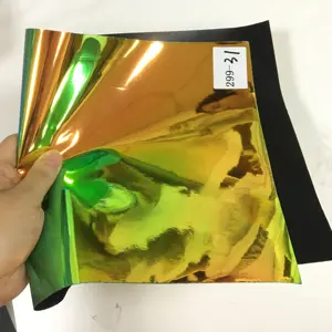 Rullino di pellicola in pvc arcobaleno da 0.3- 0.4mm con rotolo di vinile trasparente impermeabile a colori, rotolo di vinile trasparente in plastica olografica