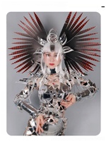 Costumes de scène pour la danse, bar, boîte de nuit, armure argentée miroir, tenues sexy GOGO, fête animalière, 100% polyester, ensembles pour adultes