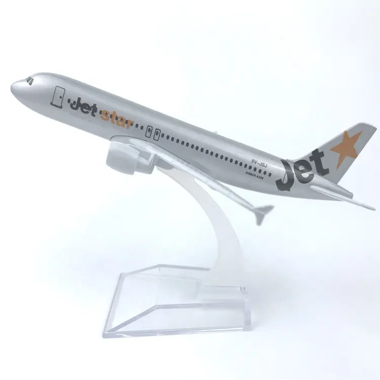 Modelo de aeronaves de metal da liga da austrália jetstar a320 1/400, ornamentação em miniatura