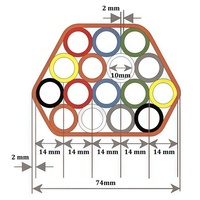 Conduit de câblage en PEHD à âme en silicone, 16 voies, YD T 841, pour fibre optique soufflée FTTH, télécommunications souterraines, direct usine