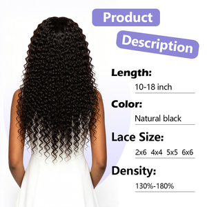 Extensions de cheveux naturels Jerry Curly HD Lace Closure 100% cheveux humains, pré-épilées, avec ligne de cheveux naturelle, pour femmes - Product Image 2