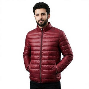 Chaqueta Acolchada Colorblock para Hombre, Chaqueta Corta de Invierno con Cierre, Ligera, Resistente al Viento, Estilo Casual - Product Image 1
