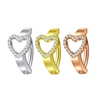 Anneaux de nombril inversés en acier inoxydable 14G, barre dorée, bijoux de piercing corporel, zircon pour piercings de nombril féminins