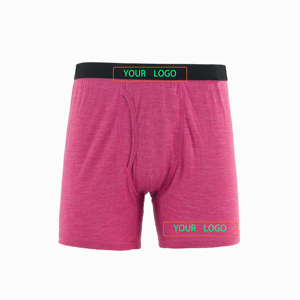 Sous-vêtements pour homme en laine mérinos, imprimé LOGO, à porter tous les jours, jersey tricoté, anti-odeur, <span class=keywords><strong>boxer</strong></span> avec taille élastique - Product Image 1