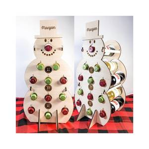 Cuenta atrás navideña de cerveza, decoración de Navidad, muñeco de nieve personalizado, árbol de madera, Papá Noel Secreto, regalo para su vino, calendario de adviento - Product Image 2