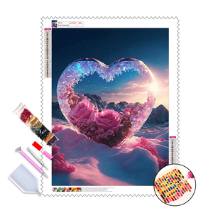 Hot Sale Diamant malerei Liebe kristall isiert im Schnee im Winter Erwachsene Diamant malerei Set Valentinstag Home Decoration - Product Image 1