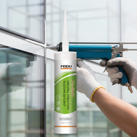 FEIDU Silicone pur à 100 %, mastic silicone blanc transparent, adhésif pour murs rideaux de construction