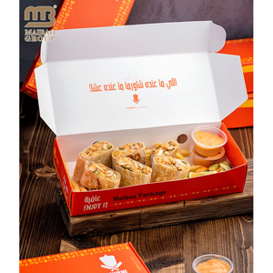 Caja <span class=keywords><strong>de</strong></span> Embalaje Desechable Pequeña y Económica para Comida para Llevar, Caja Personalizada para <span class=keywords><strong>Tacos</strong></span> <span class=keywords><strong>de</strong></span> Maíz Crujientes Mexicanos, Burritos y Quesadillas - Product Image 3