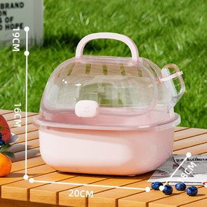 Cage de transport de hamster transparente Portable avec fermeture à bouton-pression de <span class=keywords><strong>bouteille</strong></span> d'eau pour voyager petit matériel en bois en <span class=keywords><strong>plastique</strong></span> d'animaux - Product Image 4