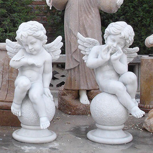 Statua di Angelo <span class=keywords><strong>Venere</strong></span> a Grandezza Naturale in Marmo Bianco Naturale Intagliata a Mano per Decorazione Esterna del Giardino - Product Image 6
