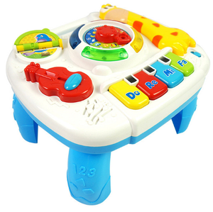 Juguetes educativos para niños, juego de animales musicales, mesa de aprendizaje de jirafa, mini órgano electrónico - Product Image 1
