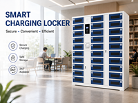 Casier de recharge intelligent pour ordinateurs portables et téléphones, 30 portes, armoire de recharge électronique sécurisée pour tablettes, téléphones portables, écoles, bureaux, bibliothèques