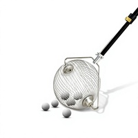 Collecteur de balles de golf, de tennis et de pickleball portable et léger, tubes de rangement pour balles de tennis avec poignée télescopique