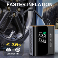Portable 150PSI Gonfleur De Pneu De Voiture Arrêt Automatique Rapide Affichage LCD Pression Préréglée Numérique Lumière D'urgence 7800mAh Batterie