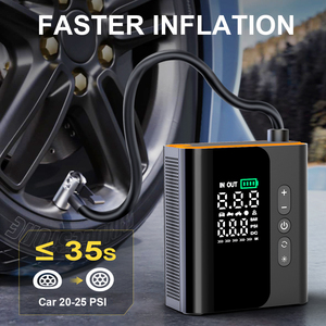 Xách tay 150PSI xe lốp Inflator nhanh Auto shut-off <span class=keywords><strong>LCD</strong></span> hiển thị kỹ thuật số cài sẵn áp lực khẩn cấp ánh sáng 7800mAh pin - Product Image 2