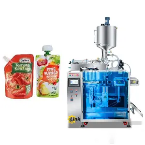 Máquina automática de embalagem vertical multifuncional para sacos pré-fabricados de molho de ketchup e mel