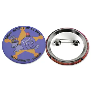 Distintivo personalizzato con doppio bottone laterale Die And Punch Pin materiale plastica 25 Mm 37Mm bottone Pin per Karate Gi