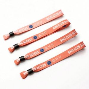 Bracelets personnalisés avec logo sur mesure, en tissu sublimé, pour les fêtes musicales - Product Image 2