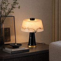 Lampe de table de style français moderne en marbre naturel et fer, luxe léger, pour salon, chambre à coucher, bureau