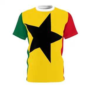 Factory Outlet Top Quality Customized Products Ghana Cut And Sew T-shirt Graphic Clothing Men With Private Label Wholesale