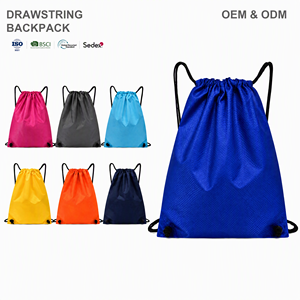 College Student Drawstring Backpack Lightweight Polyester Drawstring Bag Durable Cinch Gym Sack Fits A4 <b>Books</b> Tablet and Laptops - Product Image 1