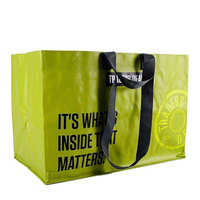 Sac en tissu tissé PP avec logo personnalisé, laminé, recyclé, réutilisable, pour courses, sac de courses, imperméable, promotionnel