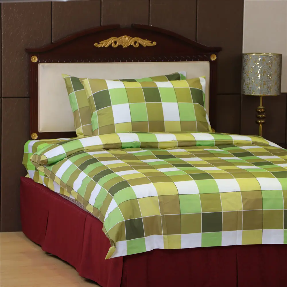 Bed Sheets Online Bedding Set 100% Cotton Green Cotton Duvet Cover Sets With Bedsheets Printed