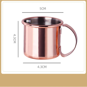 Trend Prodoucs 2026 Mini Moscow Mule Mug Taza pequeña ecológica de acero inoxidable Diseño moderno Taza de cóctel - Product Image 2