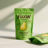 Sachet d'emballage alimentaire personnalisé en plastique composite imprimé avec fermeture éclair, pour fruits secs, chips et snacks