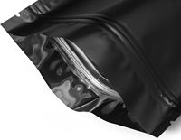Sac d'emballage à fermeture éclair Kalee noir Pochette debout Emballage en feuille d'aluminium Sacs alimentaires de stockage Doypack Mylar