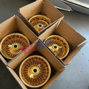 13x7 Gold Steel Wire <b>Wheels</b> 13 Inch Rims Wire <b>Wheel</b> 13x7 Wire <b>Spoke</b> <b>Wheel</b> - Product Image 5