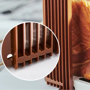 Toast <b>Bread</b> Slicer Stand Plastic Bakeware Slicing Tools Loaf <b>Cutter</b> Rack Foldable Cutting Guide Eco-Friendly Zenidoo Home - Product Image 5