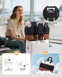 LOVEVOOK, <span class=keywords><strong>bolsa</strong></span> de lona de viaje de Weekender a la moda, <span class=keywords><strong>bolsa</strong></span> de clínica impermeable con cremallera ligera, <span class=keywords><strong>bolsa</strong></span> de Gimnasio Deportivo con compartimento para zapatos - Product Image 5