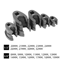 Jeu de clés à écrous évasés 1/2-32mm, kit d'outils à main métriques à 6 points, 21 pièces, 3/8 et