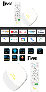 TV98 ATV MAX IPTV STB 8K Streaming Smart OTT Set-top Box Premium <span class=keywords><strong>Google</strong></span> Android 12 <span class=keywords><strong>TV</strong></span> Box Francia Alemania Italia EE. UU. Envío Gratuito - Product Image 6