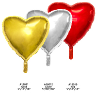 Vente en gros de ballons en aluminium en forme de cœur de 18 pouces pour la Saint-Valentin, la fête des mères, les décorations de mariage, thème amour, respectueux de l'environnement