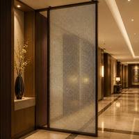 Panneau de séparation translucide en verre texturé cristal prismatique, à réfraction étincelante, pour restaurant, hôtel, hall d'entrée