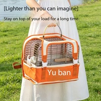 Nouveau Sac à Dos de Transport Portable en Métal pour Oiseaux, Cage de Voyage Carrée pour Perroquets, Grand Espace Respirant, Étui de Protection Élégant en Toile