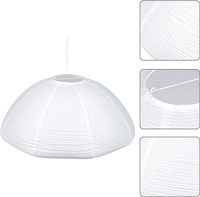 Lampe suspendue japonaise unique lanterne en papier de riz lumière lustre rond abat-jour pour couvercle de lampe de salon lanternes en papier blanc