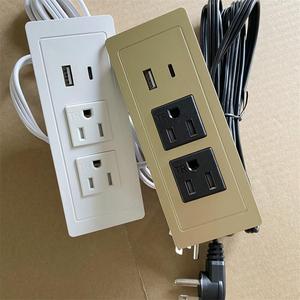 Chúng tôi điện hình chữ nhật bàn tuôn ra gắn ổ cắm điện với USB type-C/lõm bàn ổ cắm điện 2 cửa hàng 2USB + USB-C - Product Image 4