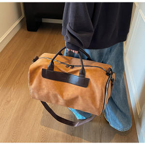 Sac de voyage rond tendance grande capacité style coréen pour la natation et la gym, sac à bandoulière, s'adapte à la poignée de bagage - Vente en gros usine - Product Image 2