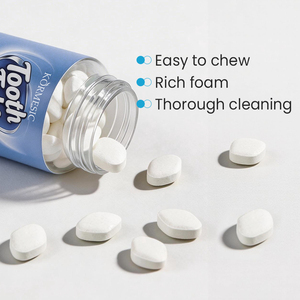 KORMESIC Private Label 28.5g/30pcs Lemon Peach Mint Probiotic Solid <b>Toothpaste</b> Granules Organic Fresh Breath Whitening Rich Foam - Product Image 5