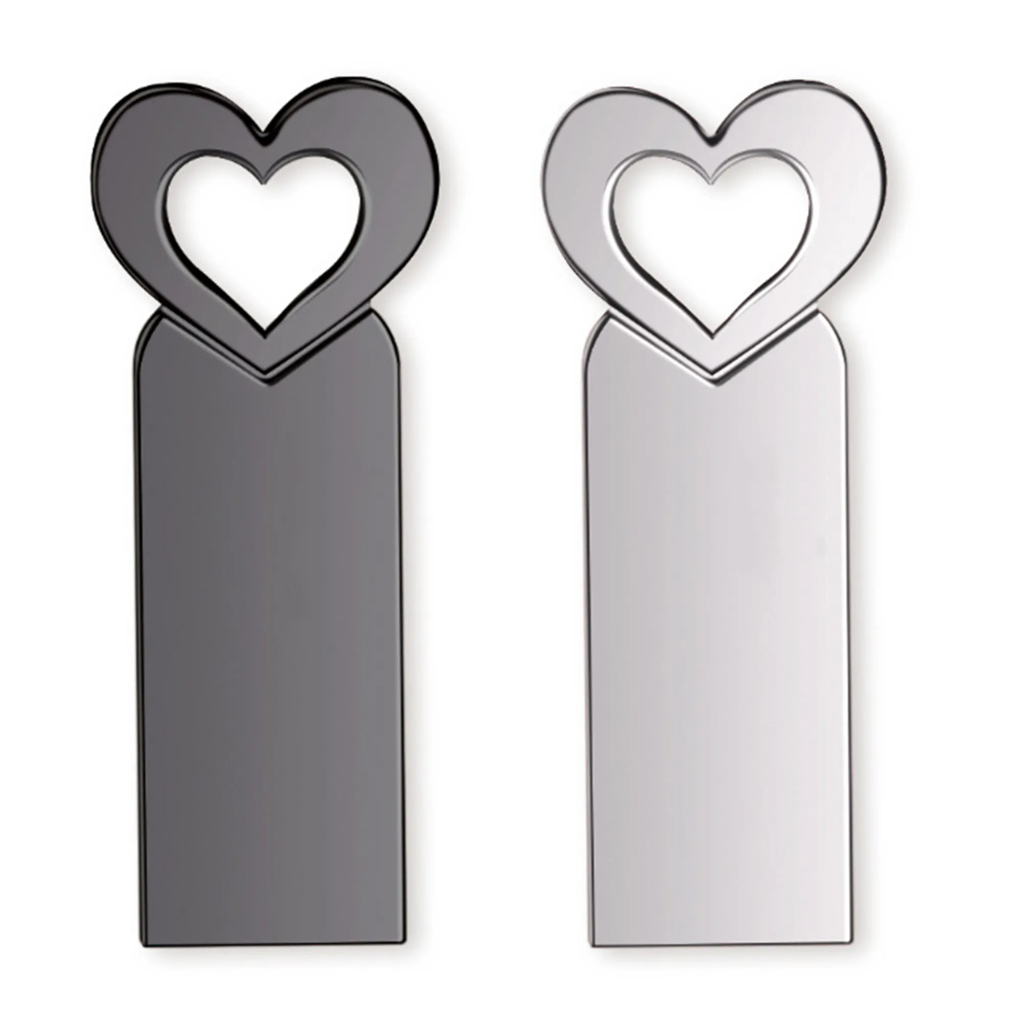 WES Small Metal USB Flash Drive Heart-Shaped USB 2.0 Thumb Drive 4GB-64GB Storage and Backup New USB Stick for You