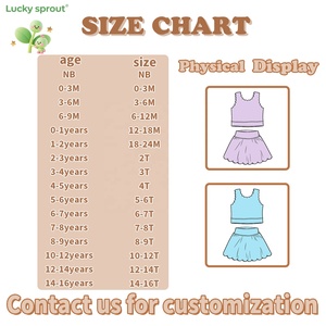 Kids Girls Sleeveless Scallop Vest <strong>Skirt</strong> Custom Color Sportswear Yoga Set Wholesale Fashion Summer Girls Gym Sets - Product Image 2