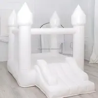 Casa inflable de PVC para interiores, Castillo de rebote blanco, venta al por mayor