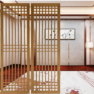 Mampara de Pared Divisoria de Madera Maciza con Marco Transparente Plegable, Impermeable y Ecológica, Diseño Moderno y Simple para Entrada o TV - Product Image 2