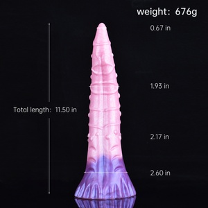 Venta al por mayor: Novedad, consolador anal de fantasía monstruosa rosa con ventosa para mujer, juguetes sexuales. - Product Image 2