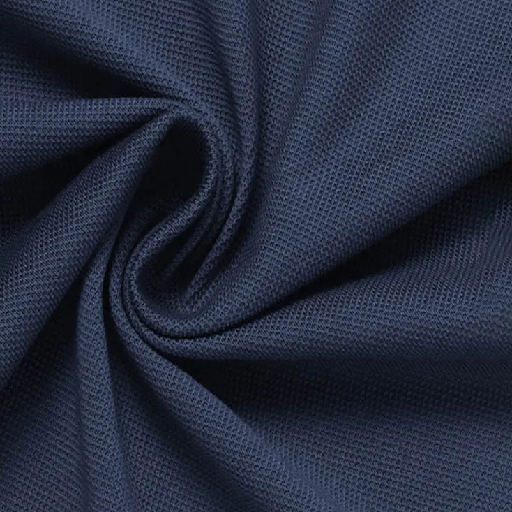 Kain high end dapat disesuaikan 180-220GSM 100% katun pique mesh polo shirt kain
