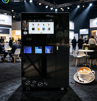 Distributeur automatique de café sur pied à grand écran, distributeur automatique de café en libre-service